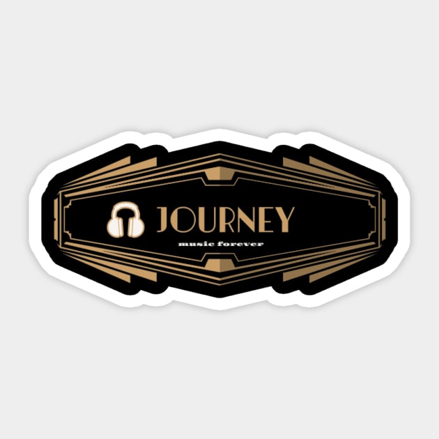 listening to journey music Sticker by fajarbaru